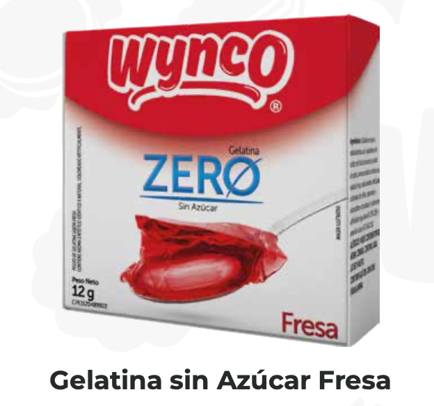 GELATINA ZERO AZUCAR WYNCO FRESA12gr UND