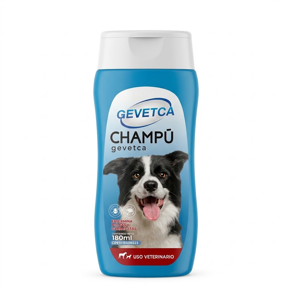 CHAMPU GARRAPATICIDA GEVETCA 180ML