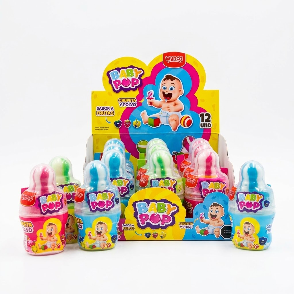 CHUPETA TETERO BABY POP DISPLAY X 12