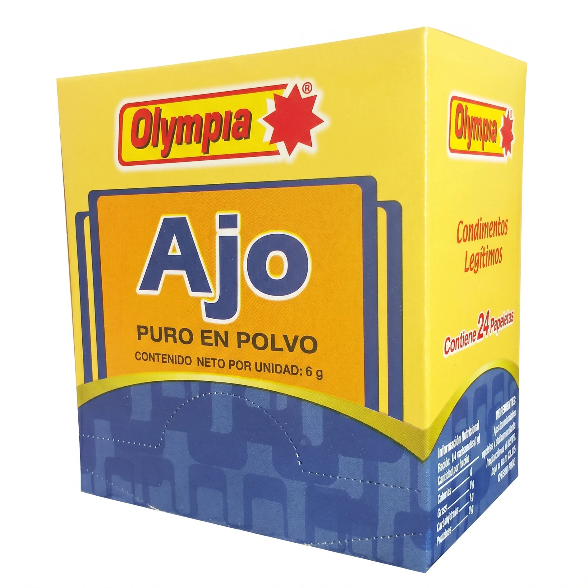 AJO EN POLVO OLYMPIA 6gr CAJITA X 24UND