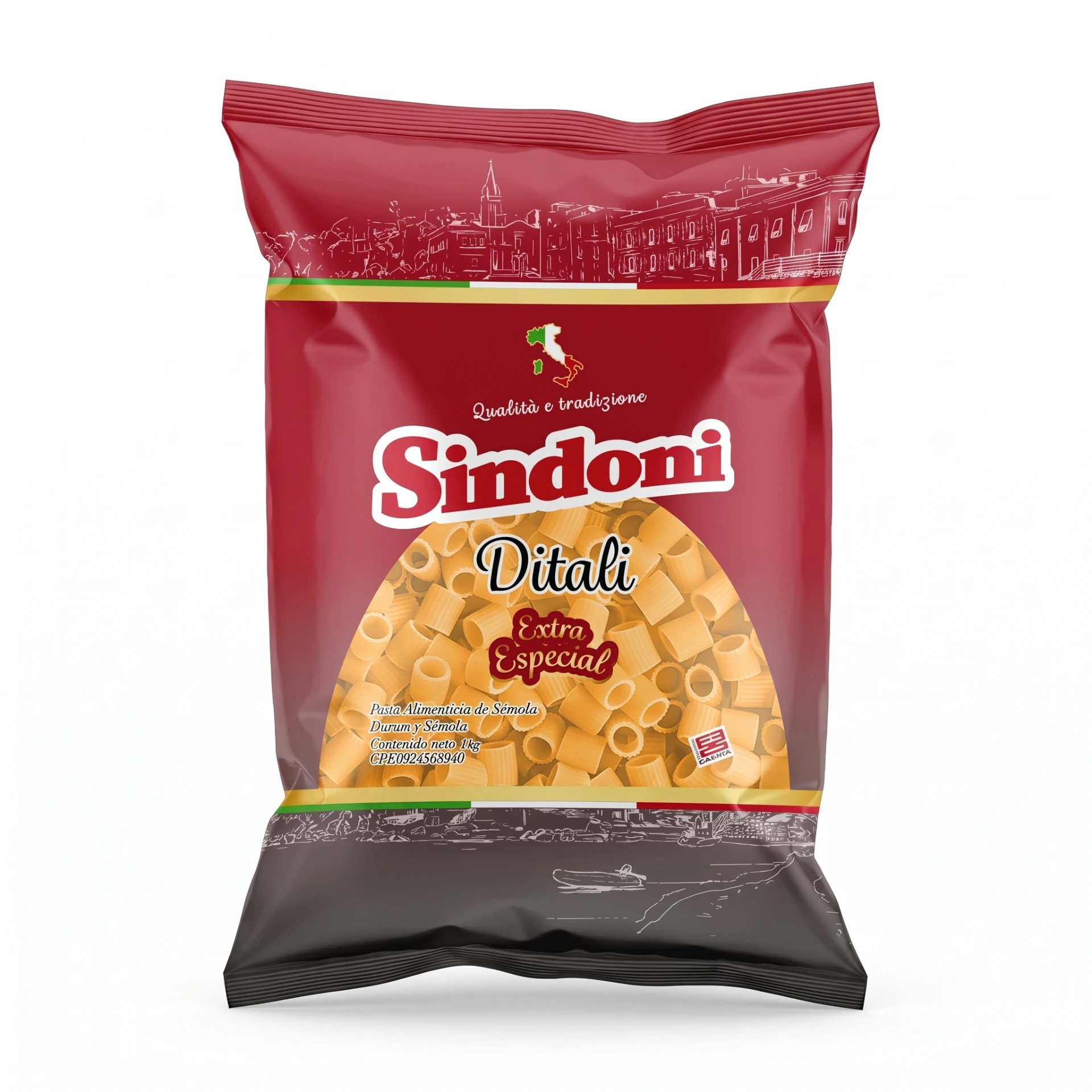 PASTA CORTA SINDONI EXTRA ESPECIAL DITALI 1Kg UND