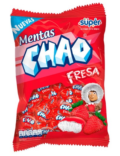 [344] CARAMELO CHAO FRESA X100 PAQ