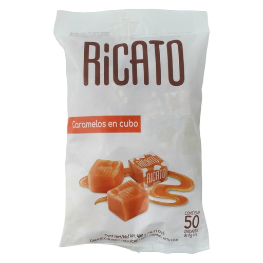 [258] CARAMELO DE LECHE RICATO X50 PAQ