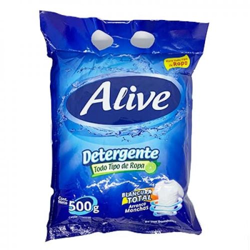 [200] JABON POLVO ALIVE AZUL 500gr UND