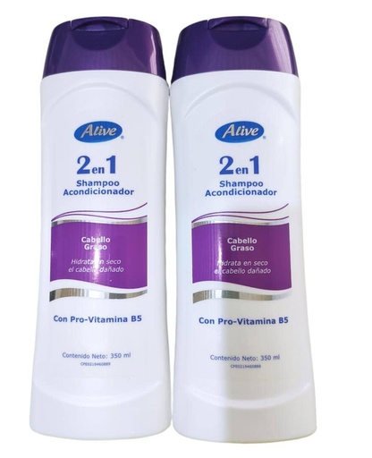 [336] SHAMPOO ALIVE CABELLO GRASO 350ml UND