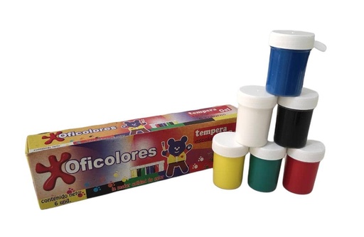 [398] TEMPERAS CAJA X6 COLORES UND