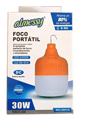 [572] BOMBILLO LED RECARGABLE 50W UND