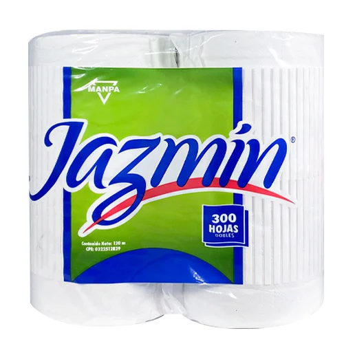 [637] PAPEL HIGIENICO JAZMIN 400H 1X4 PAQ