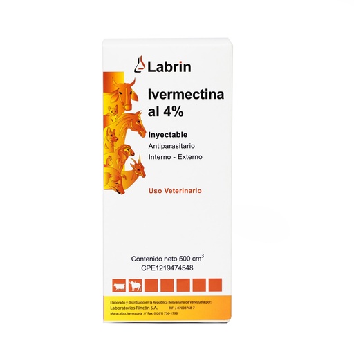 [609] IVERMECTINA AL 4% LABRIN 500ML UND
