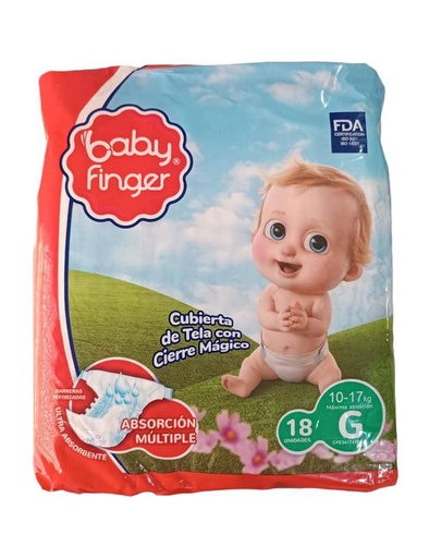 [692] PAÑAL BABY FINGER TALLA G UND PAQ18