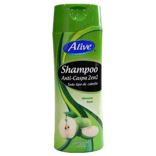 [699] SHAMPOO ALIVE ANTICASPA  MANZANA VERDE 400ml UND