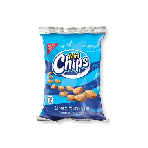 [703] GALLETA MINI CHIPS VAINILLA 180gr UND