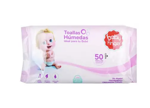 [725] TOALLAS HUMEDAS BABY FINGER 50T UND