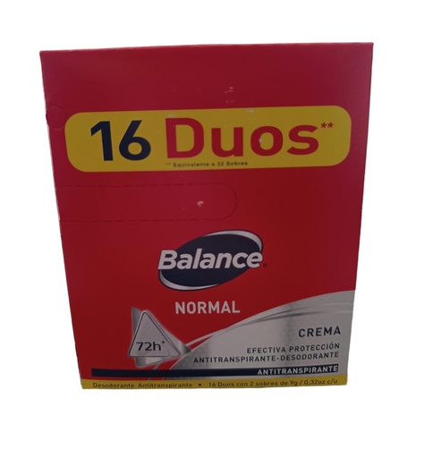 [734] DESODORANTE BALANCE CAJA ROJA 1X32