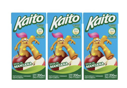 [772] JUGO P/NIÑO KAITO MANZANA TRIPACK 200ML