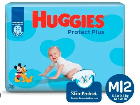 [860] HUGGIES PAÑAL TRIPLE PROTECCION TALLA M 