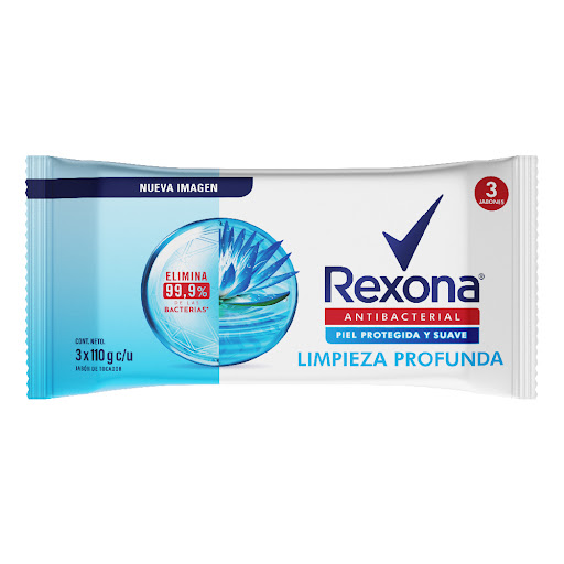 [892] JABON DE BAÑO REXONA LIMPIEZA 3PACK X110G 