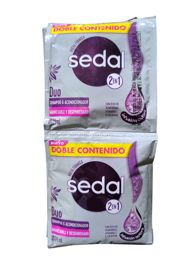 [896] SHAMPOO SEDAL 2 EN 1 RISTRA 12X24ML 