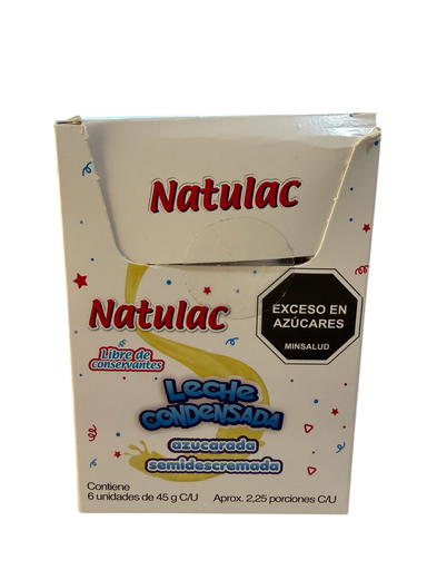 [832] LECHE CONDENSADA NATULAC TUBO 40GR X 6 UND 
