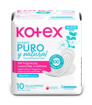 [968] TOALLAS KOTEX FEM PURO X10UND  