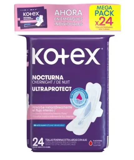 [967] TOALLAS KOTEX FEM NOCTURNA MEGA PACK X 24UND  