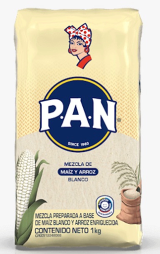 HARINA PRECOCIDA PAN MEZCLA DE MAÍZ Y ARROZ 20Kg BULTO 
