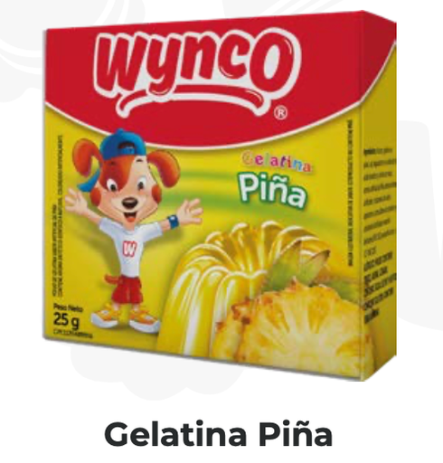 GELATINA WYNCO PIÑA 25gr UND